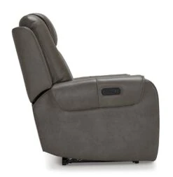 Card Player Smoke Power Recliner W/ Adjustable Headrest -Signature Design by Ashley 1180813 recliner 6