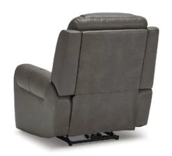 Card Player Smoke Power Recliner W/ Adjustable Headrest -Signature Design by Ashley 1180813 recliner 7