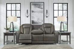 Card Player Smoke Power Reclining Living Room Set W/ Adjustable Headrests -Signature Design by Ashley 1180815 sofa 3