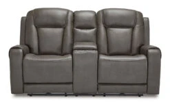 Card Player Smoke Power Reclining Living Room Set W/ Adjustable Headrests -Signature Design by Ashley 1180818 loveseat 4