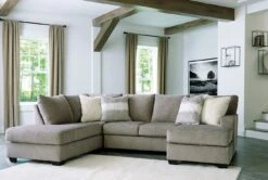 Creswell Stone Right Sofa Chaise Sectional