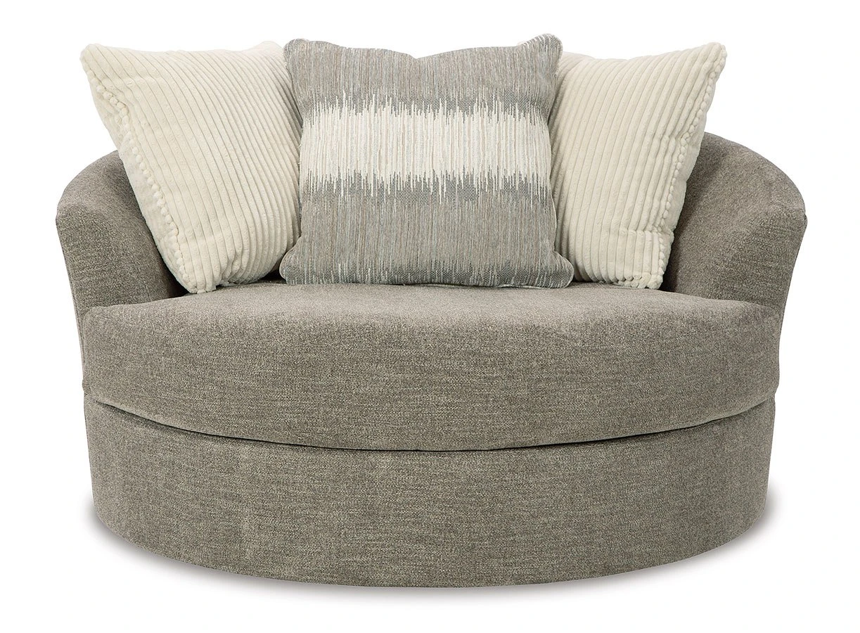 Creswell Stone Oversized Swivel Accent Chair 2 Creswell Stone Oversized Swivel Accent Chair - Image 2