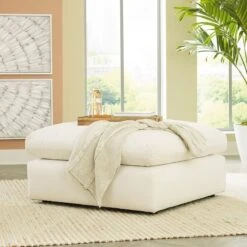 Next-Gen Gaucho Chalk Oversized Accent Ottoman