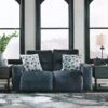Paulestein Denim Power Reclining Loveseat