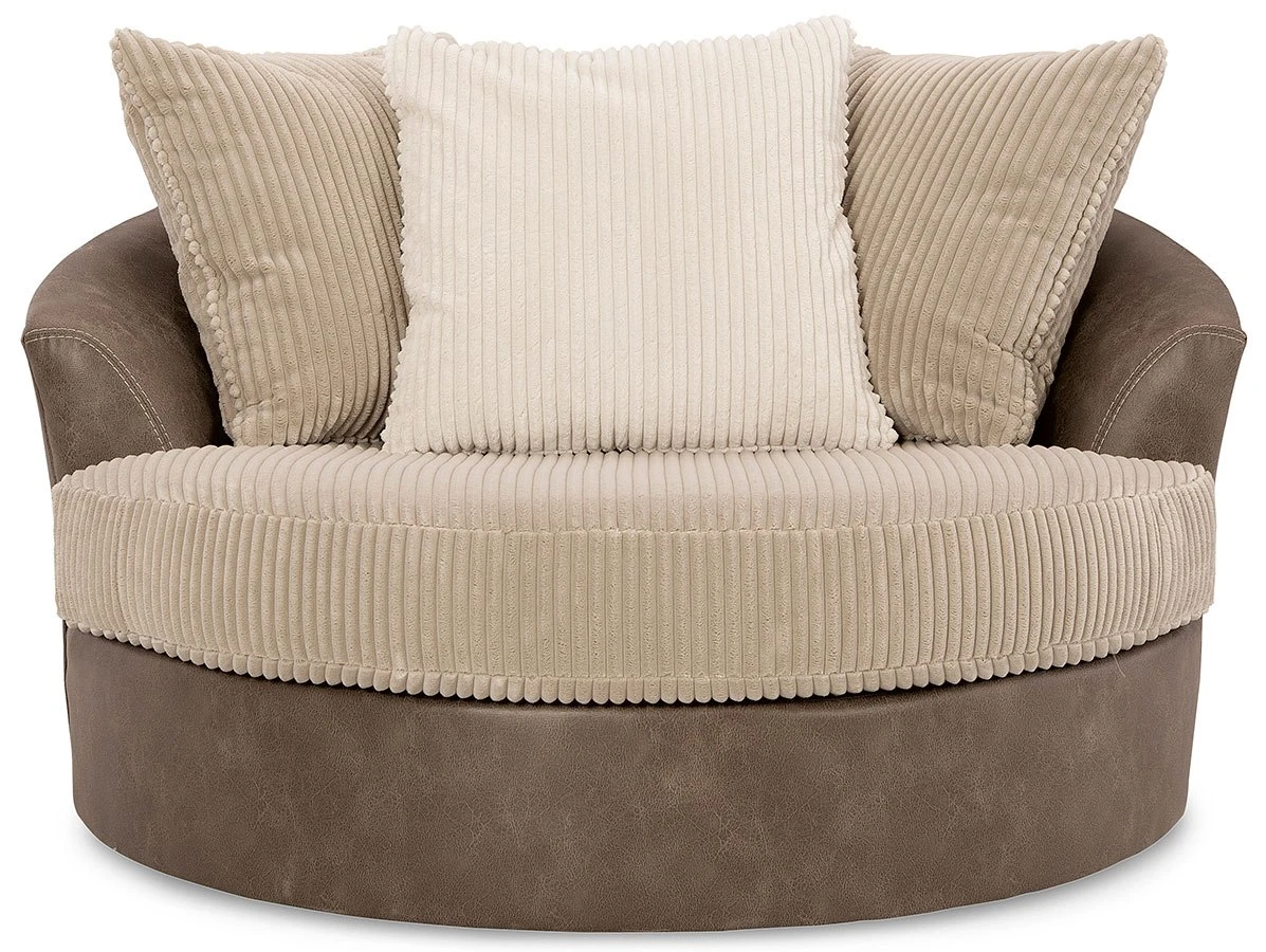 Keskin Sand Oversized Swivel Accent Chair 2 Keskin Sand Oversized Swivel Accent Chair - Image 2
