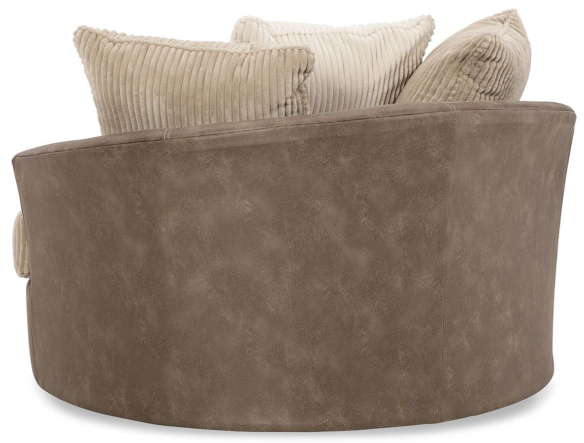 Keskin Sand Oversized Swivel Accent Chair 5 Keskin Sand Oversized Swivel Accent Chair - Image 5