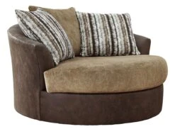 Alesbury Chocolate Oversized Swivel Accent Chair -Signature Design by Ashley 1870421 chair 3