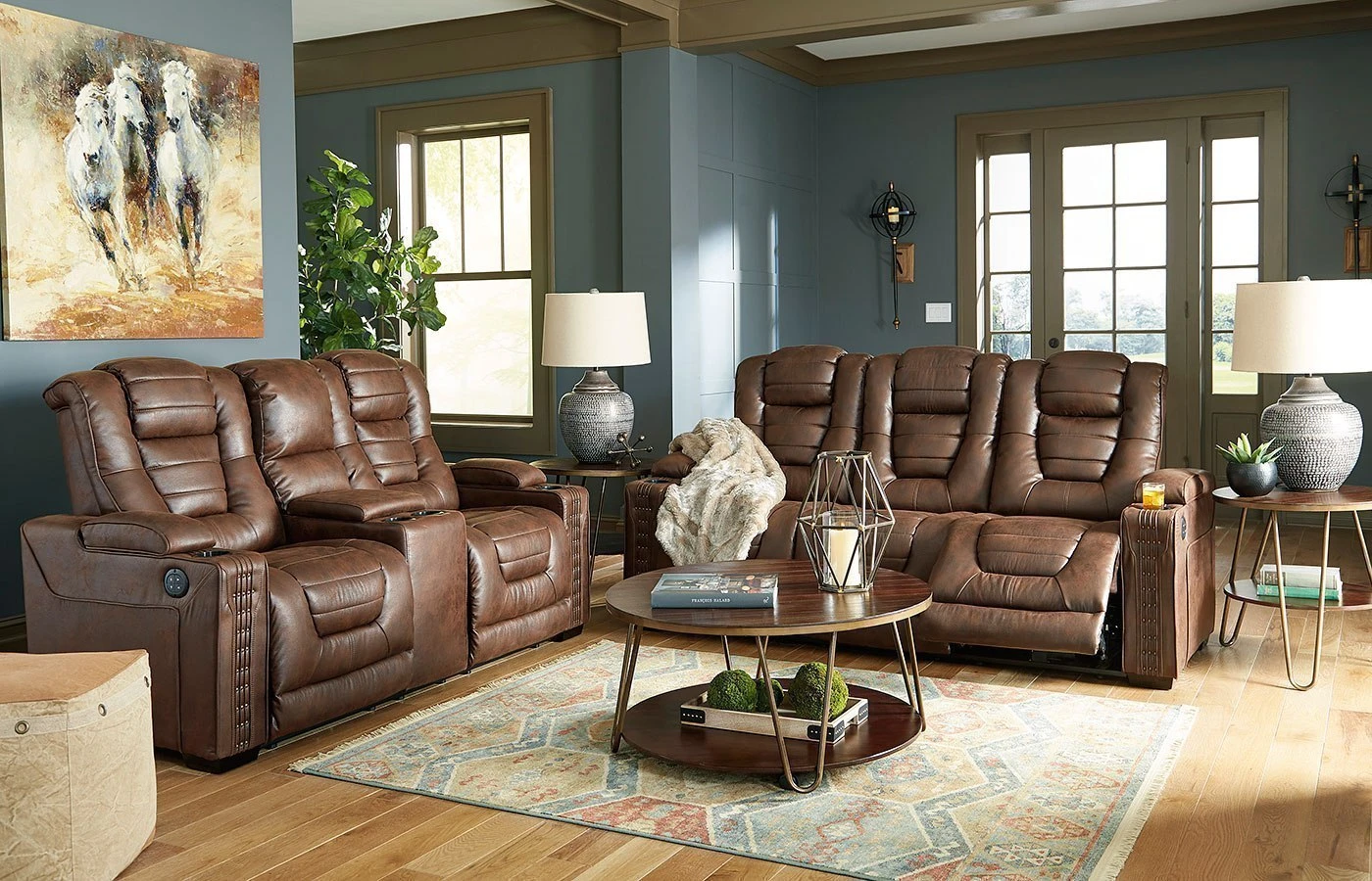 Owners Box Thyme Power Reclining Living Room Set W/ Adjustable Headrests 1 Owners Box Thyme Power Reclining Living Room Set W/ Adjustable Headrests