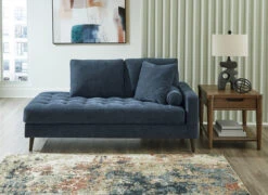 Bixler Navy Right Arm Facing Chaise