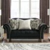 Harriotte Black Loveseat