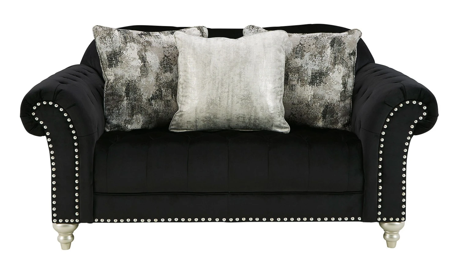 Harriotte Black Loveseat 2 Harriotte Black Loveseat - Image 2