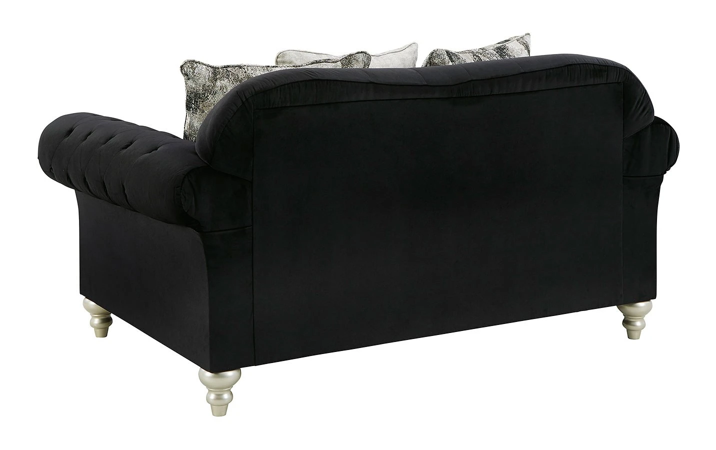 Harriotte Black Loveseat 4 Harriotte Black Loveseat - Image 4