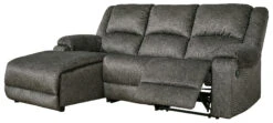 Benlocke Flannel Reclining Left Chaise Sofa
