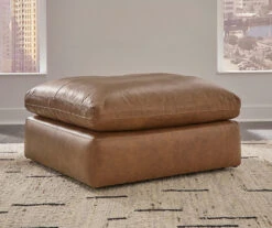 Emilia Caramel Oversized Accent Ottoman