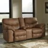 Boxberg Bark Reclining Loveseat W/ Console