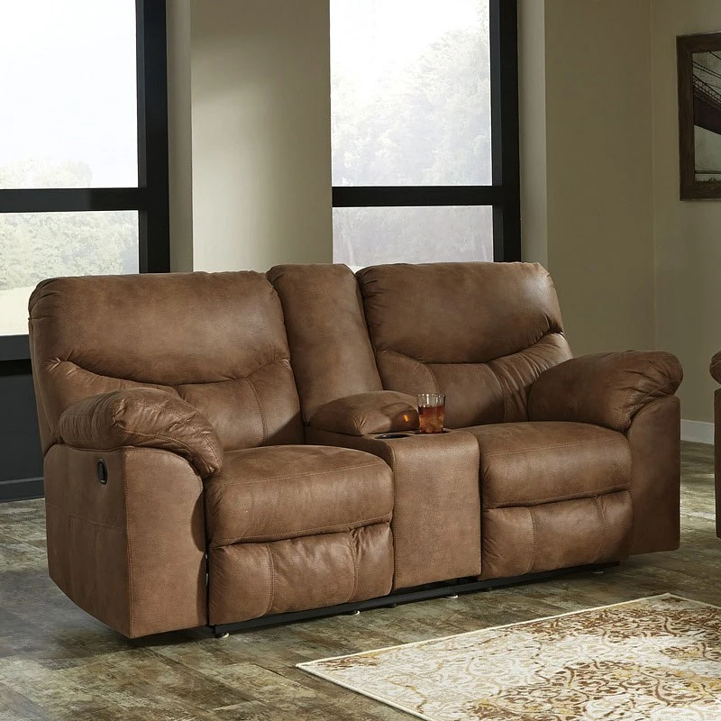 Boxberg Bark Reclining Loveseat W/ Console 1 Boxberg Bark Reclining Loveseat W/ Console
