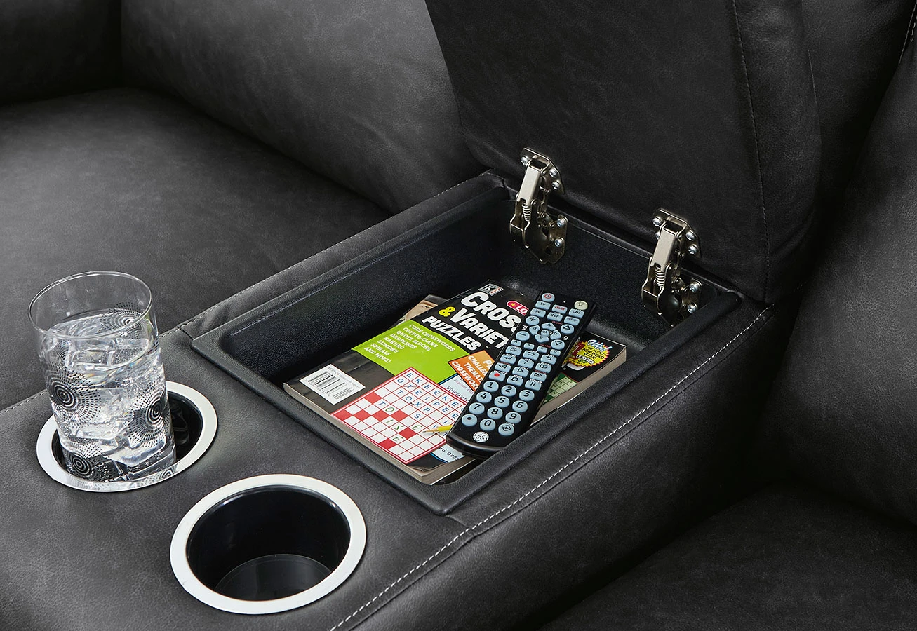 Axtellton Carbon Power Reclining Loveseat W/ Console 2 Axtellton Carbon Power Reclining Loveseat W/ Console - Image 2