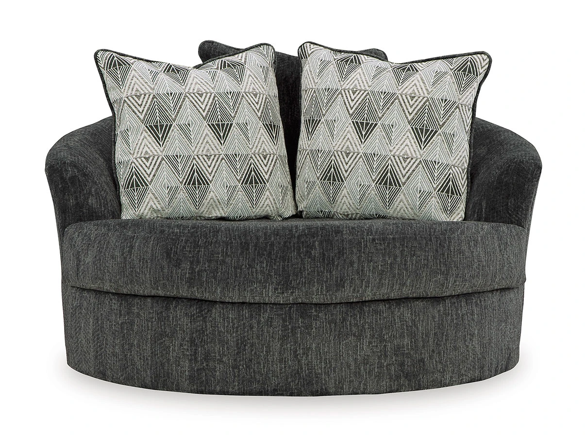 Biddeford Ebony Oversized Swivel Accent Chair 2 Biddeford Ebony Oversized Swivel Accent Chair - Image 2