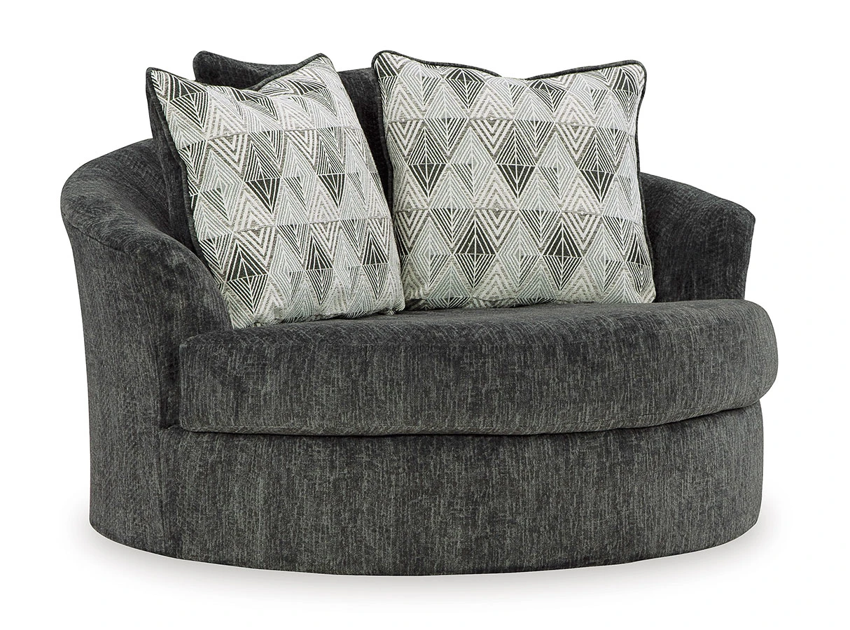 Biddeford Ebony Oversized Swivel Accent Chair 3 Biddeford Ebony Oversized Swivel Accent Chair - Image 3