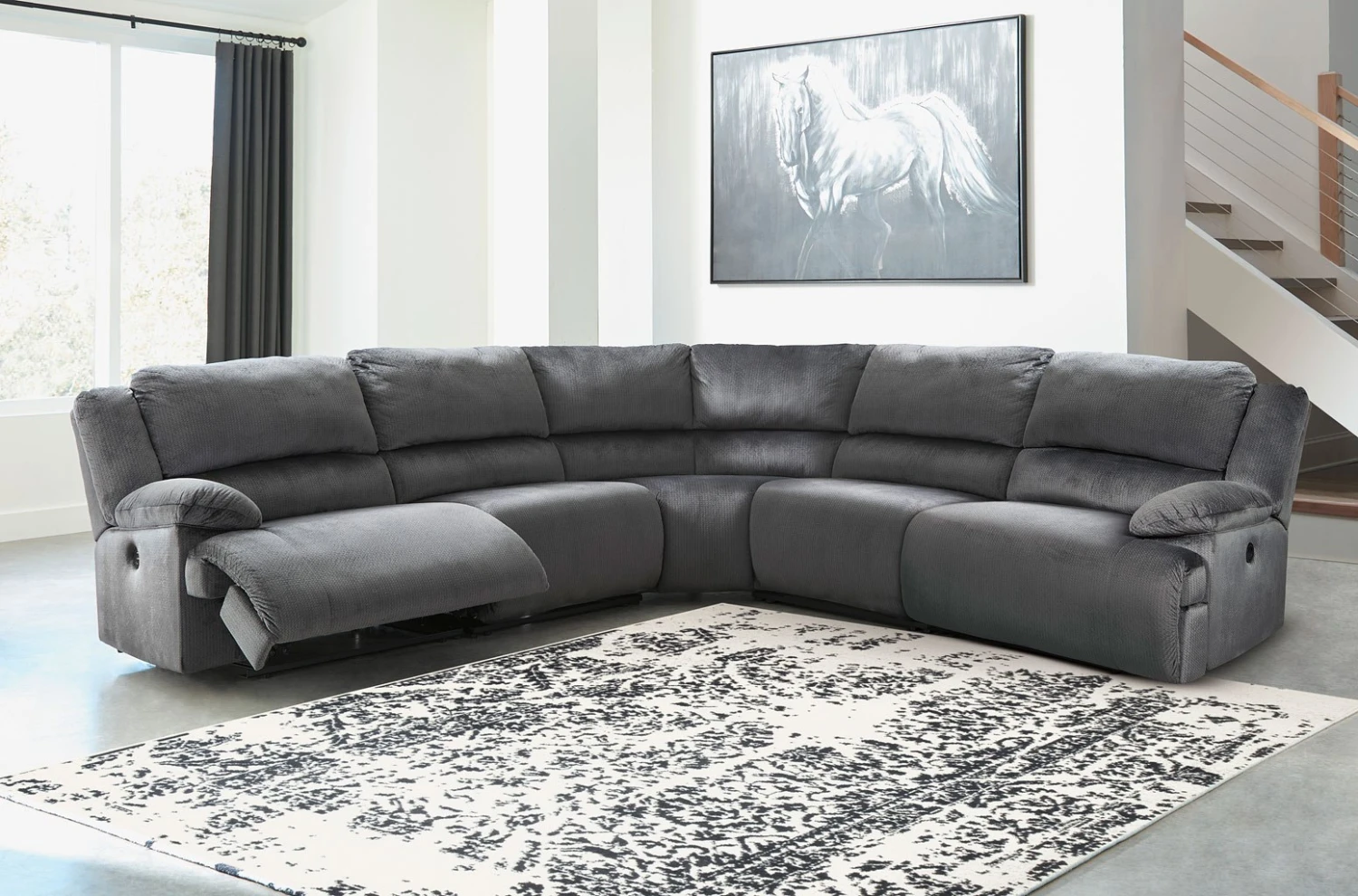 Clonmel Charcoal Modular Power Reclining Sectional 2 Clonmel Charcoal Modular Power Reclining Sectional - Image 2