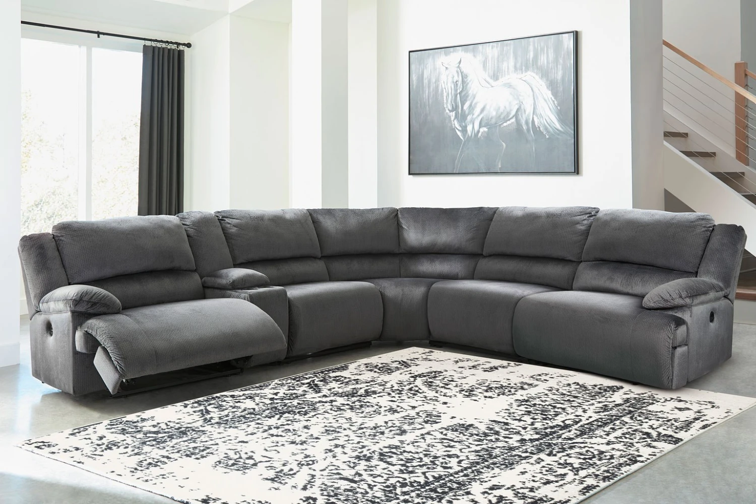 Clonmel Charcoal Modular Power Reclining Sectional 3 Clonmel Charcoal Modular Power Reclining Sectional - Image 3