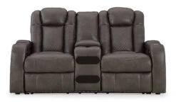 Fyne-Dyme Shadow Power Reclining Console Loveseat W/ Adjustable Headrests -Signature Design by Ashley 3660218 loveseat 5
