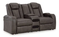 Fyne-Dyme Shadow Power Reclining Console Loveseat W/ Adjustable Headrests -Signature Design by Ashley 3660218 loveseat 6