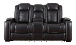 Party Time Midnight Power Reclining Console Loveseat W/ Adjustable Headrests 10 Party Time Midnight Power Reclining Console Loveseat W/ Adjustable Headrests -Signature Design by Ashley 3700318 loveseat 4