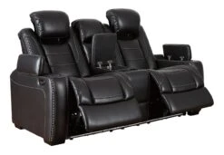 Party Time Midnight Power Reclining Console Loveseat W/ Adjustable Headrests 11 Party Time Midnight Power Reclining Console Loveseat W/ Adjustable Headrests -Signature Design by Ashley 3700318 loveseat 5