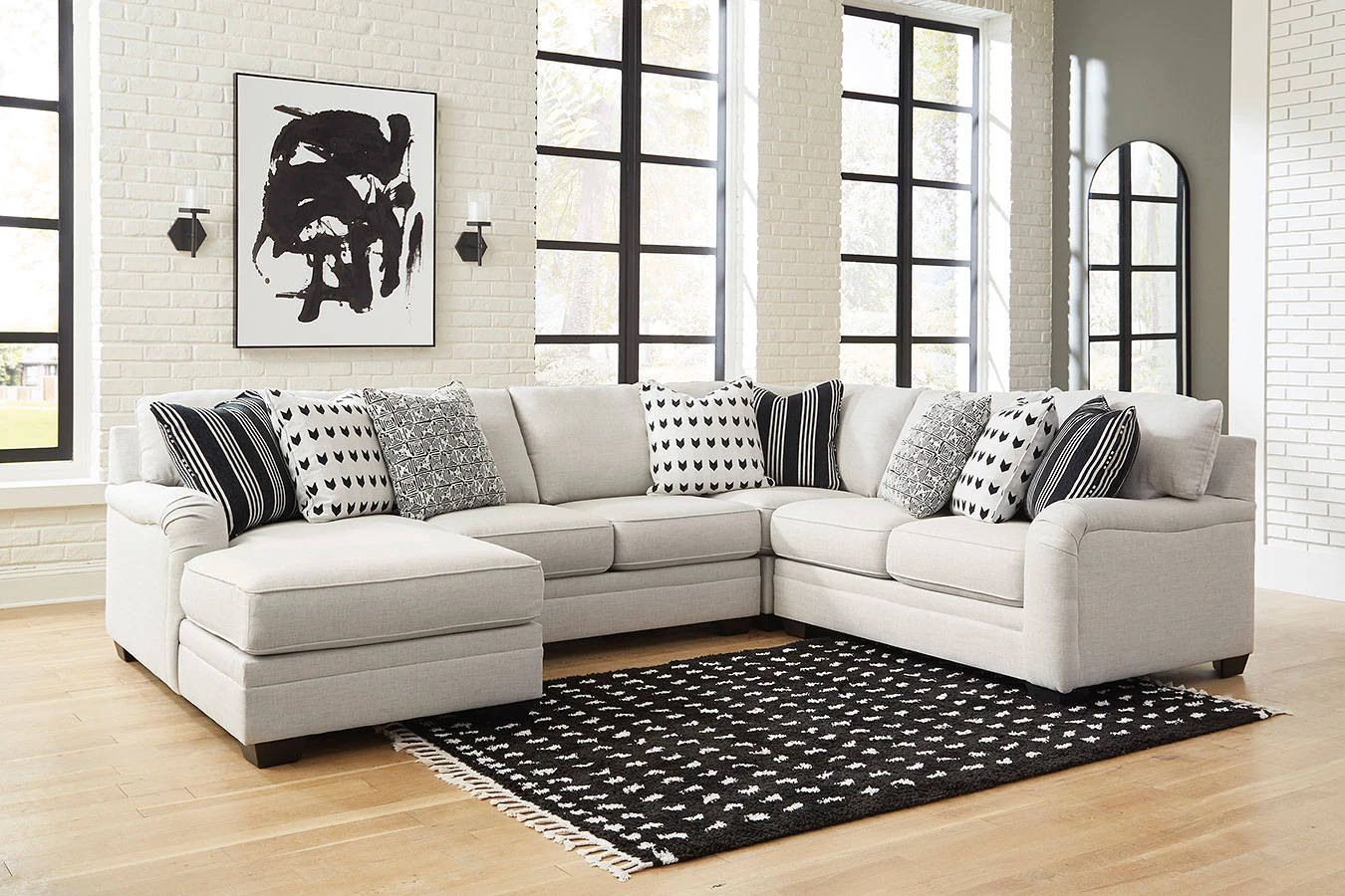 Huntsworth Dove Gray Modular Left Chaise Sectional 3 Huntsworth Dove Gray Modular Left Chaise Sectional - Image 3