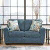 Cashton Blue Loveseat