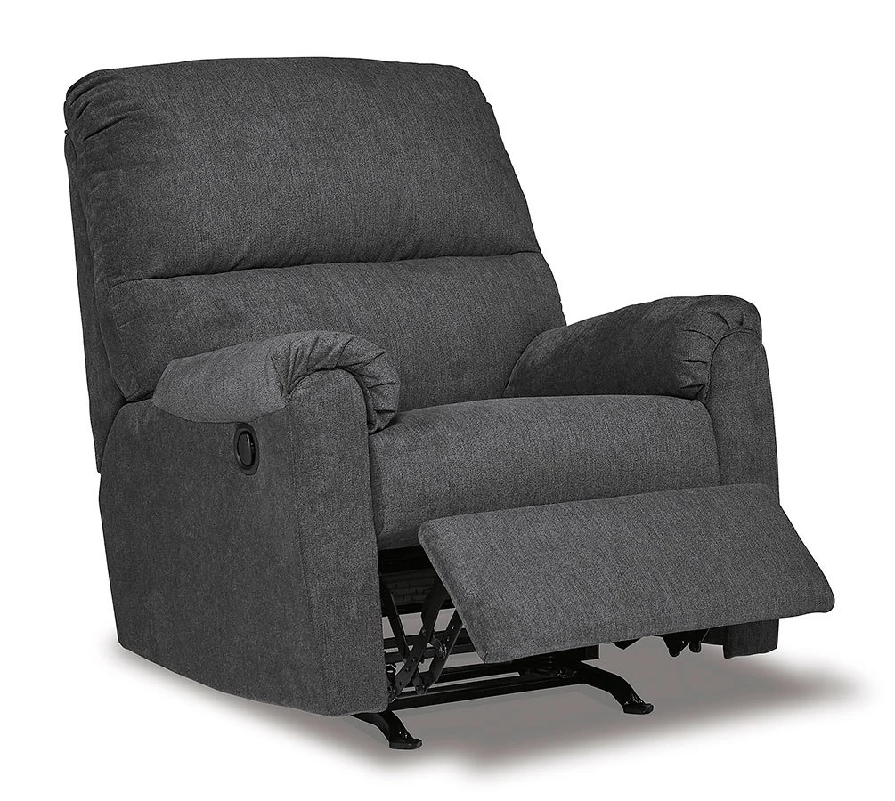 Miravel Gunmetal Rocker Recliner 4 Miravel Gunmetal Rocker Recliner - Image 4