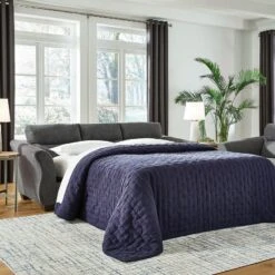 Miravel Gunmetal Living Room Set