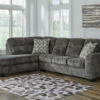 Lonoke Gunmetal Left Chaise Sectional