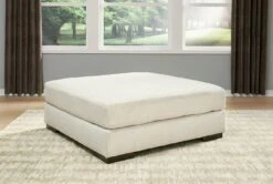 Zada Ivory Oversized Accent Ottoman