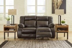 Denoron Chocolate Power Reclining Loveseat