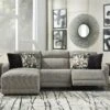Colleyville Stone Small Power Left Chaise Sectional
