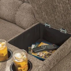 Workhorse Cocoa Reclining Loveseat W/ Console 7 Workhorse Cocoa Reclining Loveseat W/ Console -Signature Design by Ashley 5840194 loveseat 4