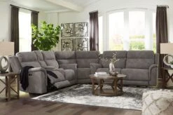 Next-Gen DuraPella Slate Power Reclining Sectional Set W/ Adjustable Headrests -Signature Design by Ashley 5930147 5930177 5930118 T234 set 1