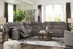 Next-Gen DuraPella Slate Power Reclining Sectional Set W/ Adjustable Headrests -Signature Design by Ashley 5930147 5930177 5930118 T234 set 2
