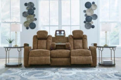 Wolfridge Brindle Power Reclining Sofa W/ Adjustable Headrests