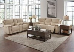 Next-Gen Gaucho Latte Power Reclining Living Room Set W/ Adjustable Headrests