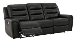 Warlin Black Power Reclining Sofa W/ Adjustable Headrests -Signature Design by Ashley 6110515 sofa 3