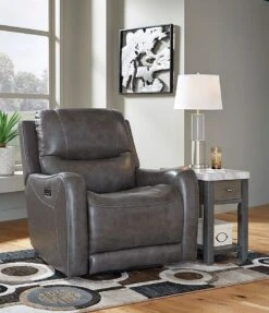 Galahad Smoke Zero Wall Recliner W/ Air Massage System