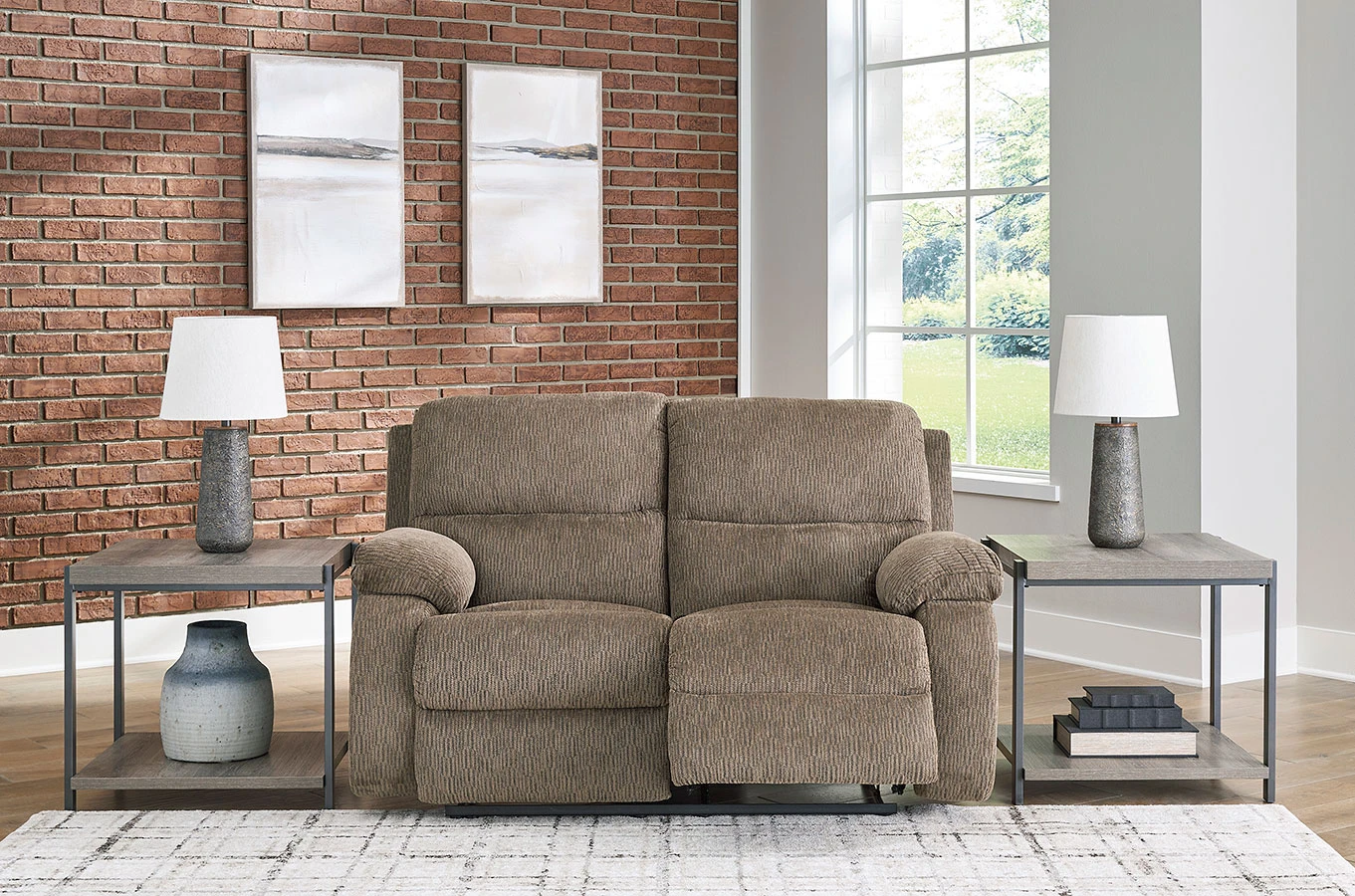 Scranto Oak Reclining Living Room Set 5 Scranto Oak Reclining Living Room Set - Image 5