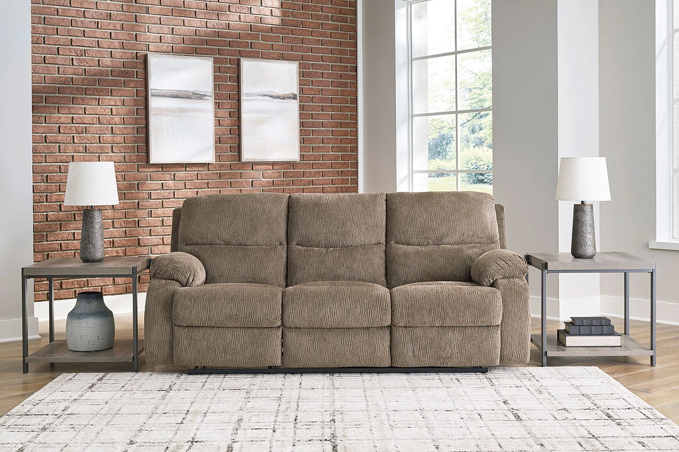 Scranto Oak Reclining Living Room Set 2 Scranto Oak Reclining Living Room Set - Image 2