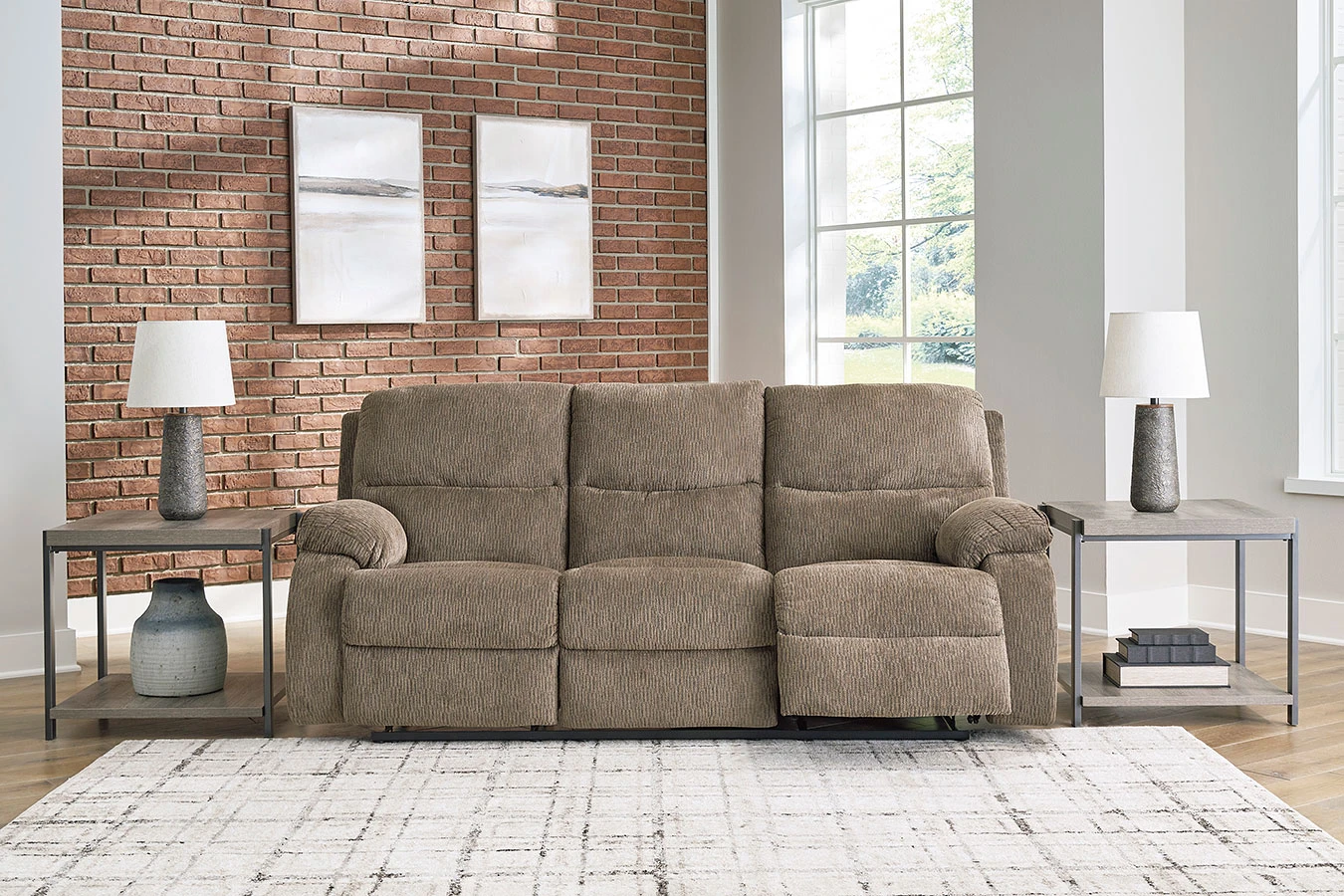 Scranto Oak Reclining Living Room Set 6 Scranto Oak Reclining Living Room Set - Image 6