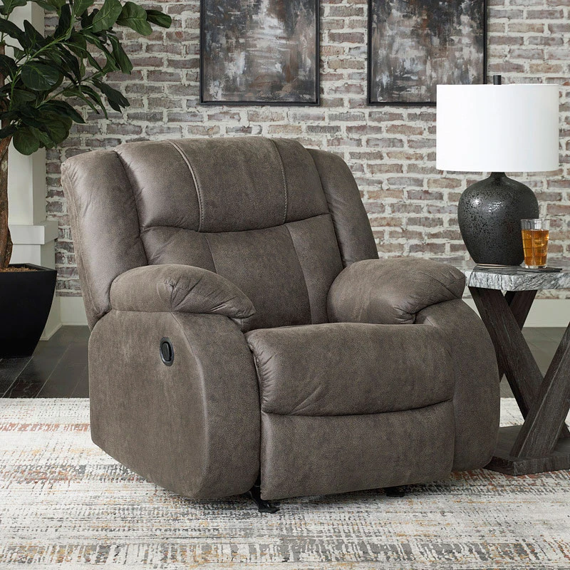 First Base Gunmetal Rocker Recliner 1 First Base Gunmetal Rocker Recliner