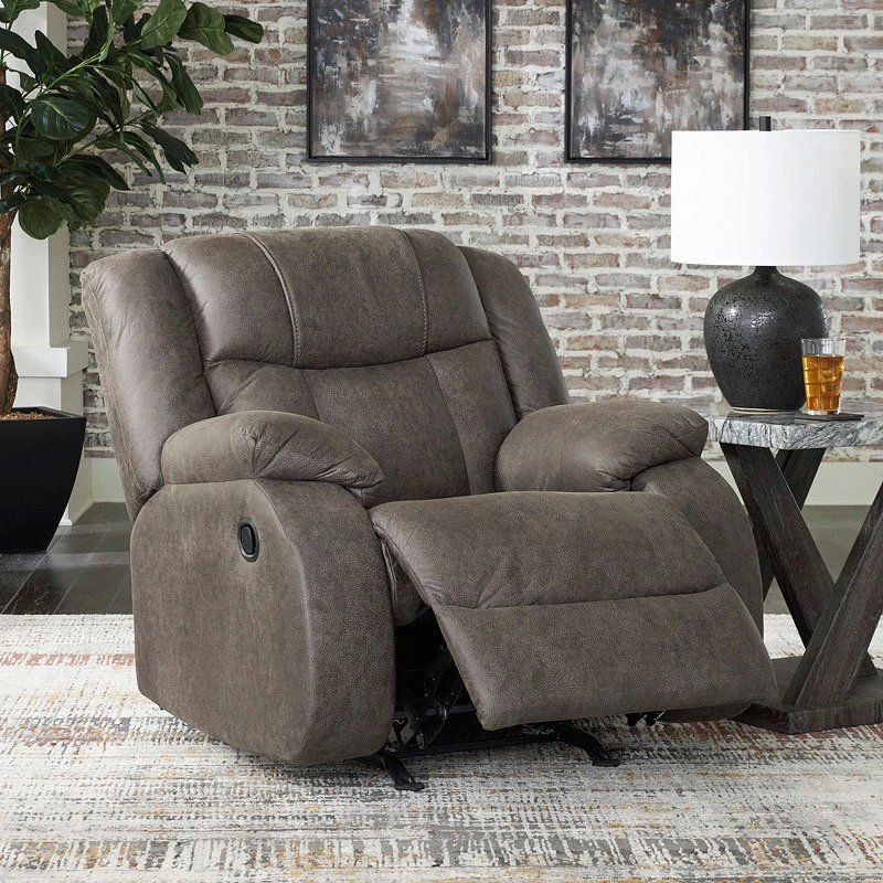 First Base Gunmetal Rocker Recliner 2 First Base Gunmetal Rocker Recliner - Image 2