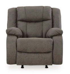 First Base Gunmetal Rocker Recliner 9 First Base Gunmetal Rocker Recliner -Signature Design by Ashley 6880425 recliner 3